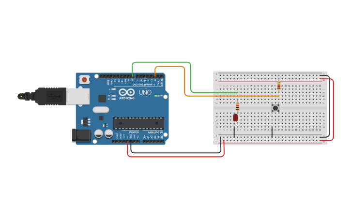 Circuit design Switch on/off a light - Tinkercad