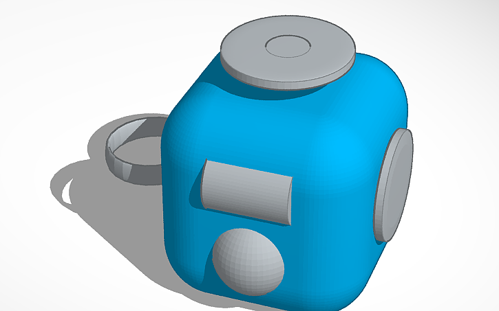 3D design Fidget Cube - Tinkercad