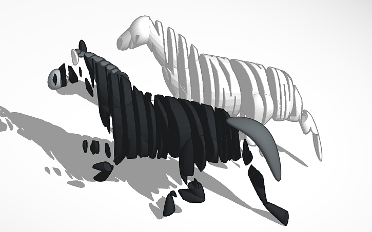 3D design Copy of Zebra - Tinkercad