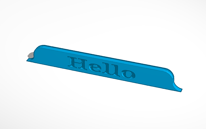 3D design Hello Sign - Tinkercad