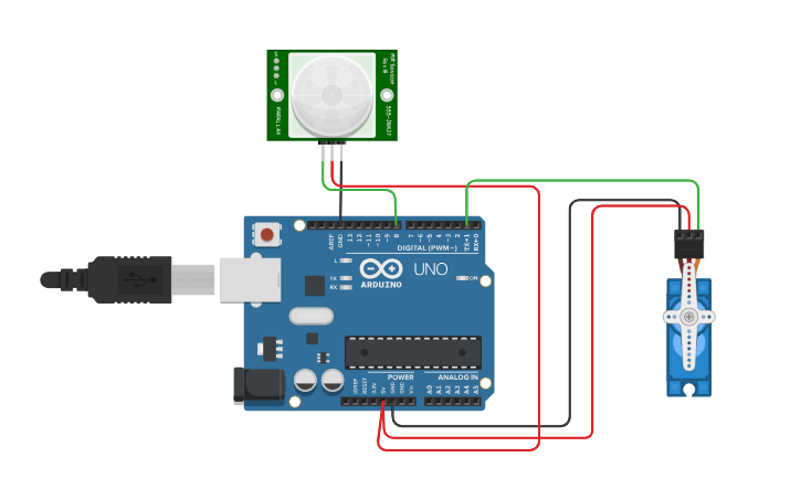 Circuit design IR sensor - Tinkercad
