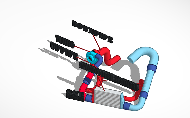 3D design Turbo Engine System - Tinkercad