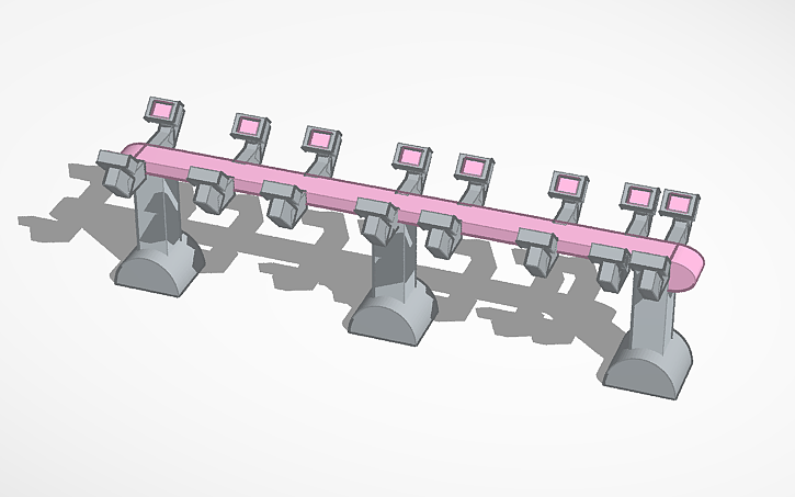 3D design Fortnite grind rails - Tinkercad