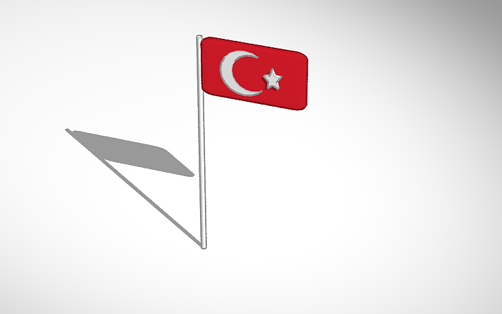 3D design bayrak - Tinkercad