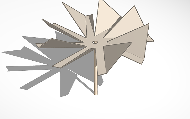 3D design Hand fan - Tinkercad