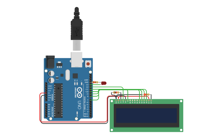 Circuit design Timekeeping without RTC with arduino - Tinkercad