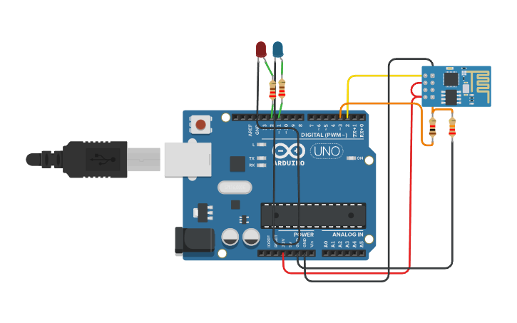 Circuit design ESP - Tinkercad