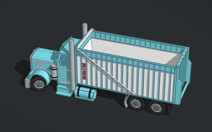 3D design Kenworth w900 with Meyer boss silage box - Tinkercad