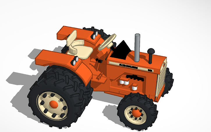 3D design Allis Chalmers D21 FWA Tractor with duals - Tinkercad