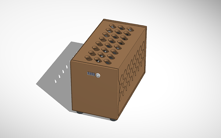 3D design wooden box pc - Tinkercad