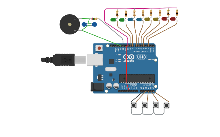 Circuit design Shuffle demo - Tinkercad