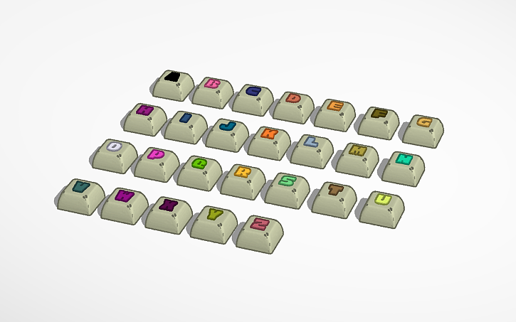 3D design KEYCAPS CUBAO - Tinkercad