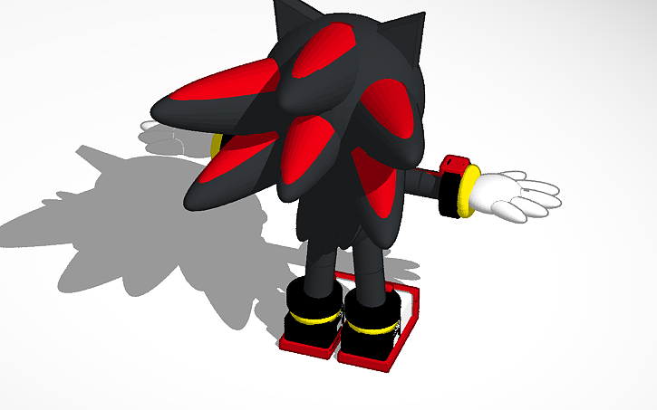 3D design Shadow the hedgehog - Tinkercad