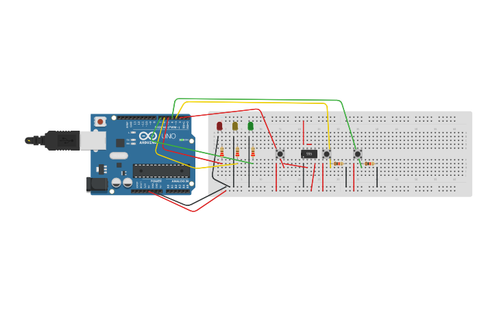 Circuit design Button Circuit - Tinkercad