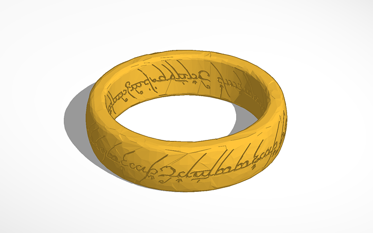 3D design The One Ring - Tinkercad