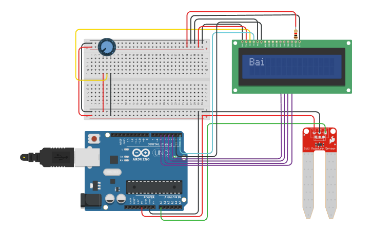 Autocad Humidity Sensor Circuit design Sensor de humidade - Tinkercad