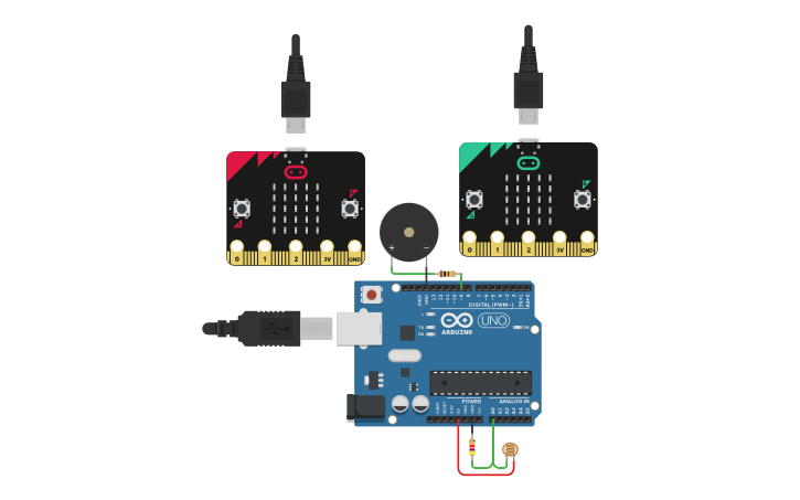 Circuit design Copy of Micro:bit Challenge - Tinkercad