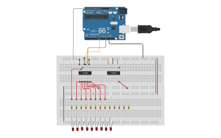 Circuit design ARDUINO GAS SENSOR MQ2 - Tinkercad