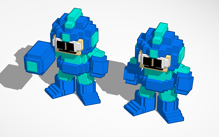 3D design Mega Man 8 Bit Model - Tinkercad