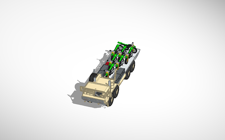 3D design HEMTT dirt bike haller - Tinkercad
