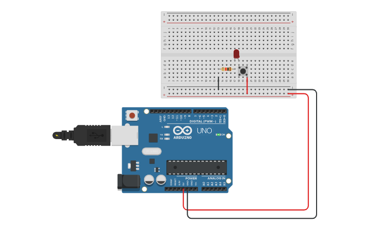 Circuit design PULL DOWN (sin codigo) - Tinkercad