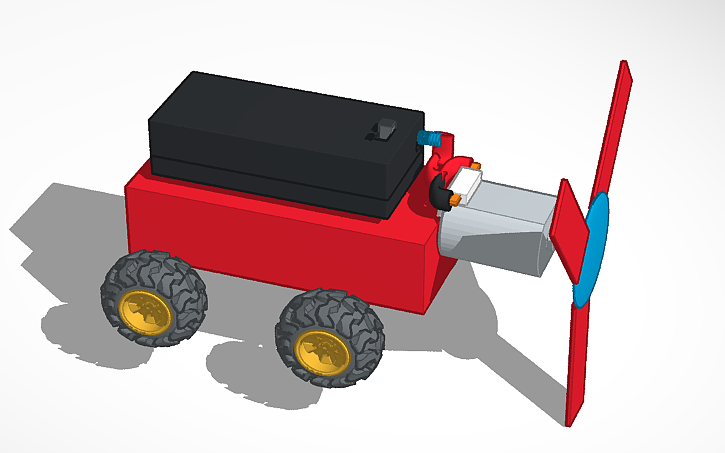 3D design Car with DC motor - Tinkercad