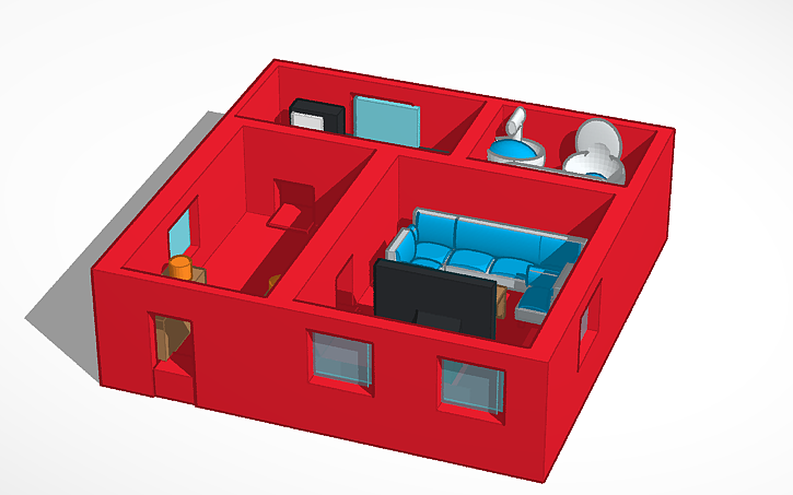 3D design House Interior - Tinkercad