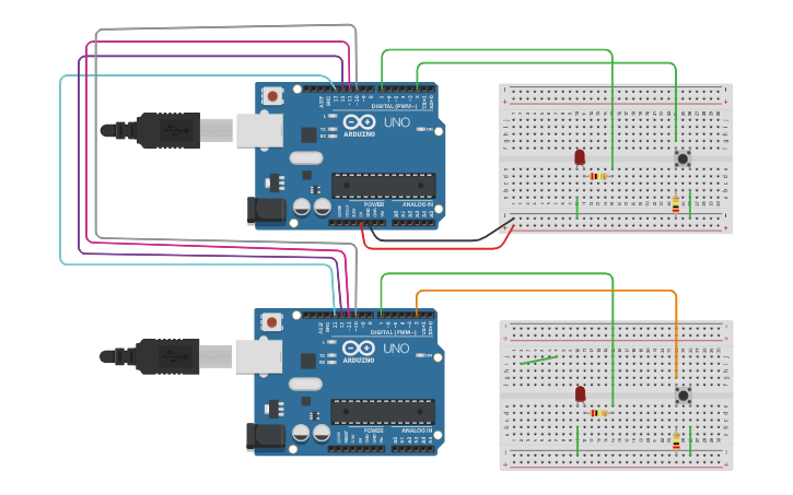 Circuit design ACTIVITY 2 SPI COMMUNICATION BETWEEN TWO ARDUINO BOARDS ...