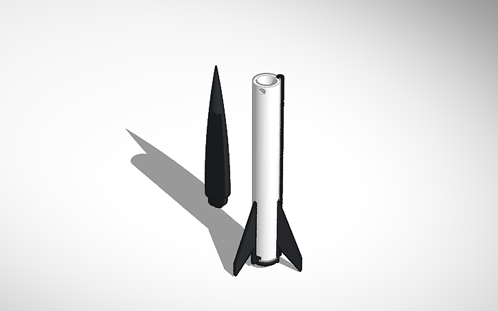 3D design Model Rocket - Tinkercad
