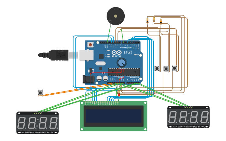 Chess Clock Using Arduino Circuit design My Chess Clock v2.0 - Tinkercad