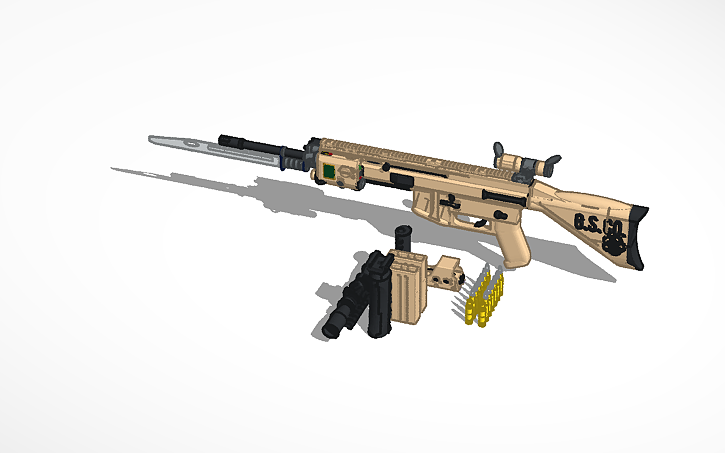 3D design SCAR REMASTERED - Tinkercad