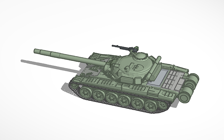 3D design Soviet T-64 - Tinkercad