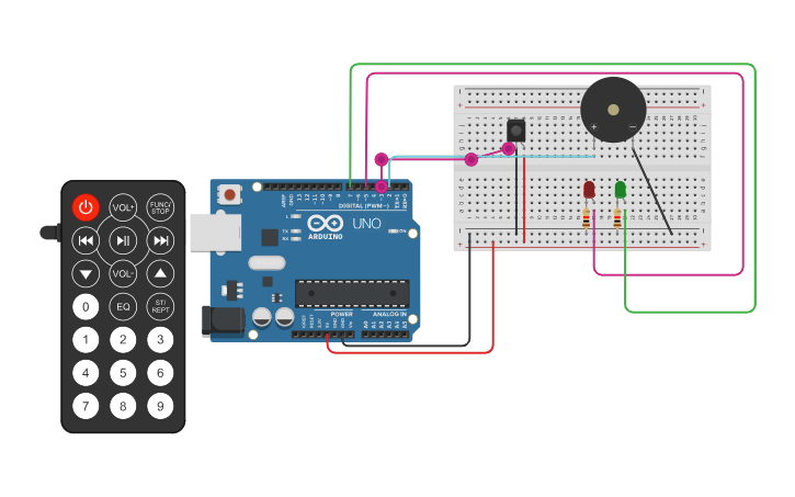 Circuit design IR Remote Control - Tinkercad