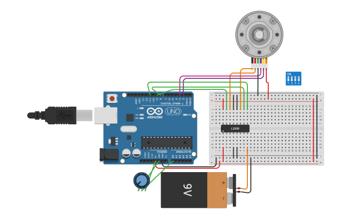 Circuit design Encoder - Tinkercad