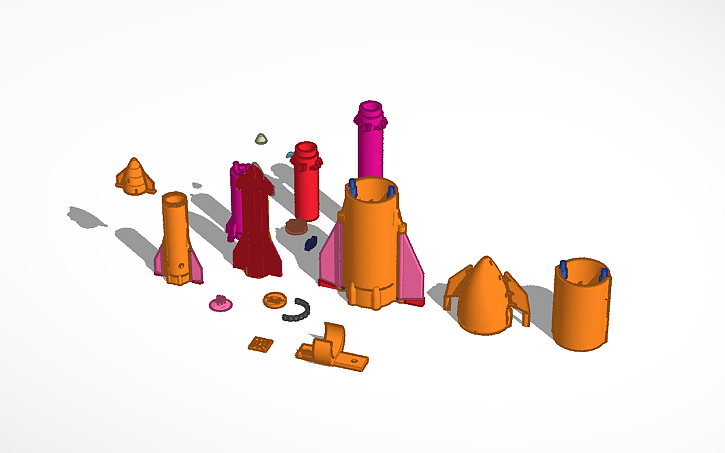 3D design Broken Tinkercad Starship - Tinkercad