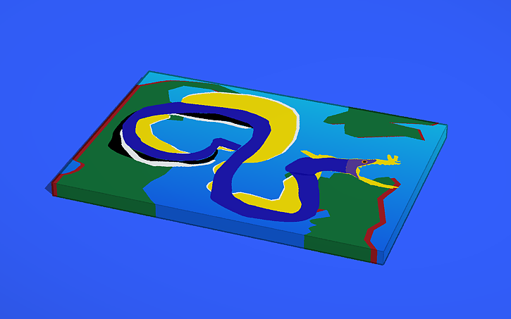 3D design Ribbon eel art - Tinkercad