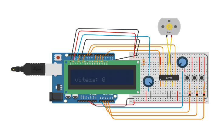 Circuit design motor - Tinkercad