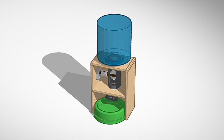 3D design dispensador de comida con Arduino UNO - Tinkercad