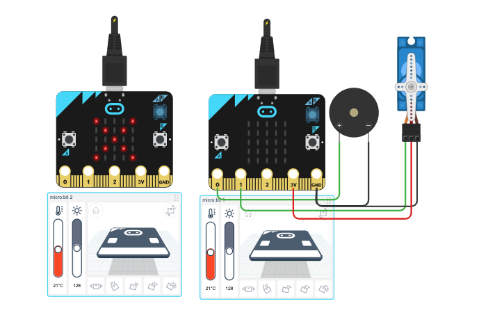 Circuit design automatic fence gate with remote - Tinkercad