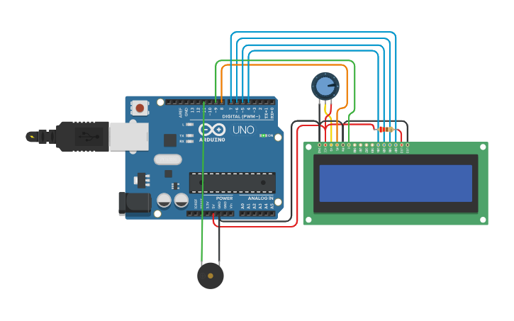 Circuit design LETRA GRANDE ARDUINO LCD16X2 - Tinkercad