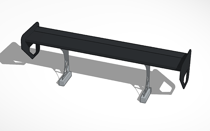 3D design custom Racing Spoiler - Tinkercad