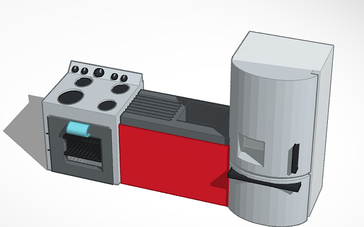 3D design kichen - Tinkercad