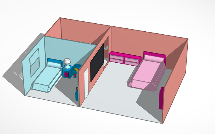 3D design interior House - Tinkercad