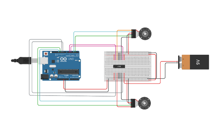 Circuit design Motor - Tinkercad