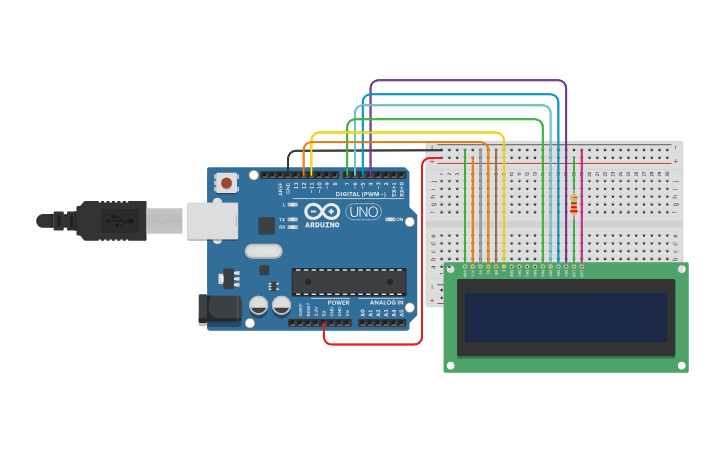 Circuit design Victor Said Display LCD - Tinkercad
