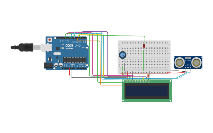 Circuit design ultrasonic sound detector - Tinkercad