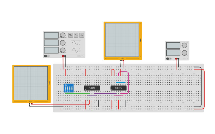 Circuit design Frequency Divider Circuit - Tinkercad