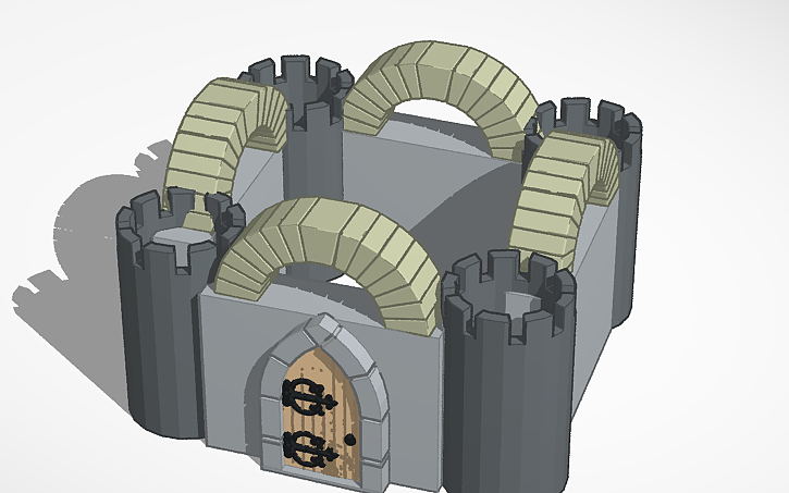3D design castillo medieval - Tinkercad