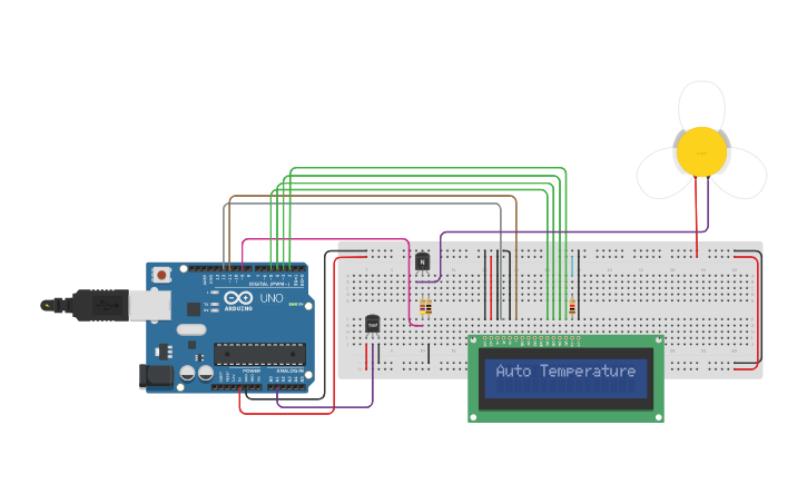 Circuit design Fan - Tinkercad