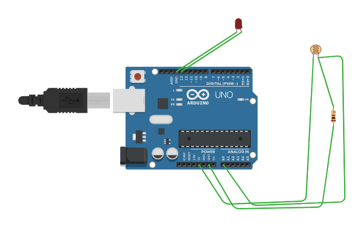 Circuit design idr sensor practical 3 - Tinkercad